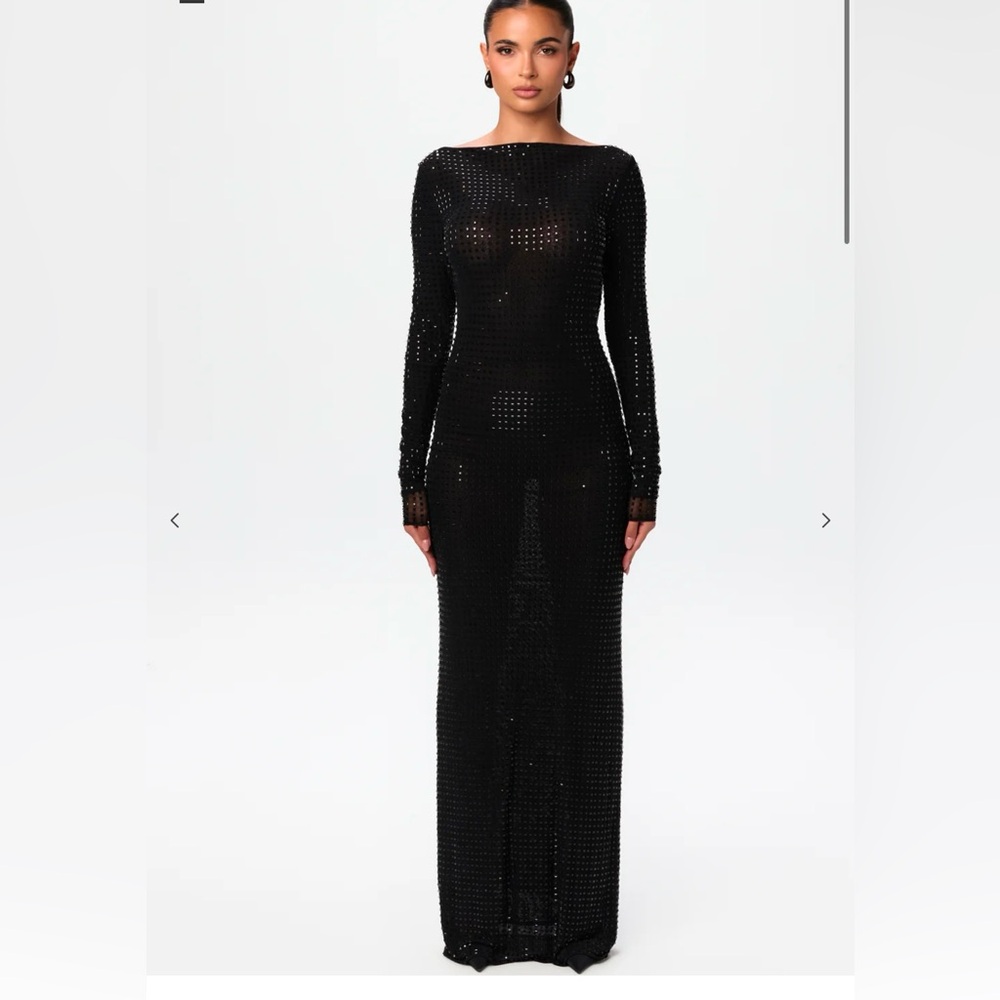 Black crystal gown